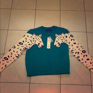 MinkPink snow leopard sweater